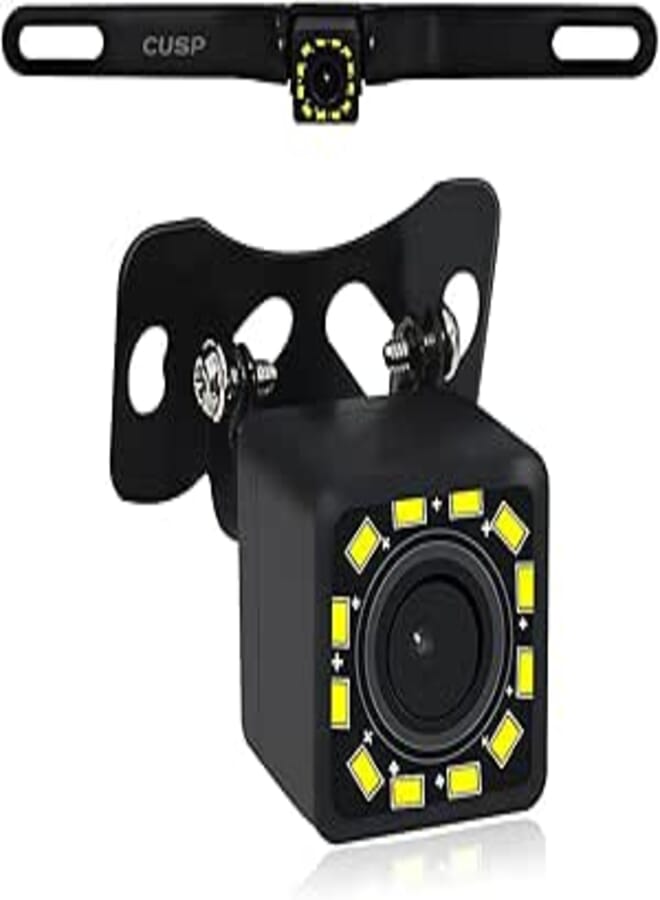 Ultra HD 12 LED Night Vision Waterproof Car Backup Camera Rear View Reverse Camera 150° Wide View Angel 720P Stable Signal with Multiple Mount Brackets for Universal Cars,SUV,Trucks,RV and More (HD)